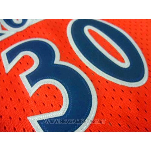 Camiseta Golden State Warriors Stephen Curry NO 30 Retro Naranja